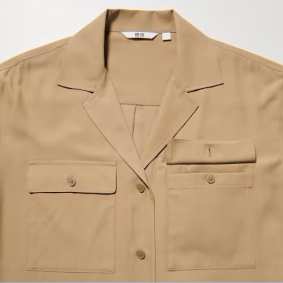 UV Protection Long-Sleeve Shirt Dress - Picture 2 of 7